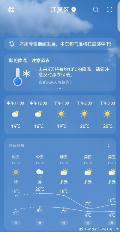 武汉天气（武汉天气江夏）