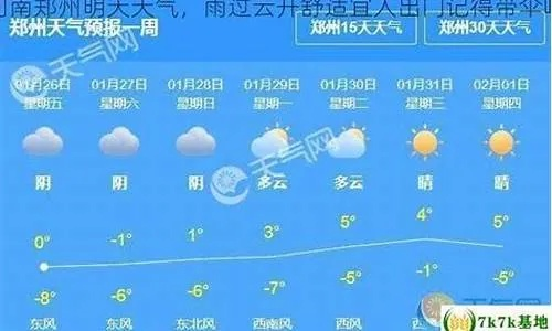 河南郑州天气预报（河南郑州天气预报一个月30天）